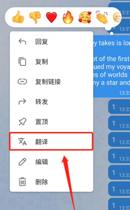 《Telegram》怎么一键翻译消息