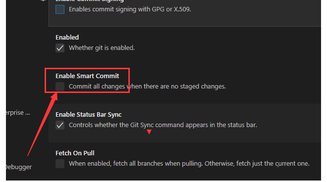 《vscode》怎么开启智能提交功能