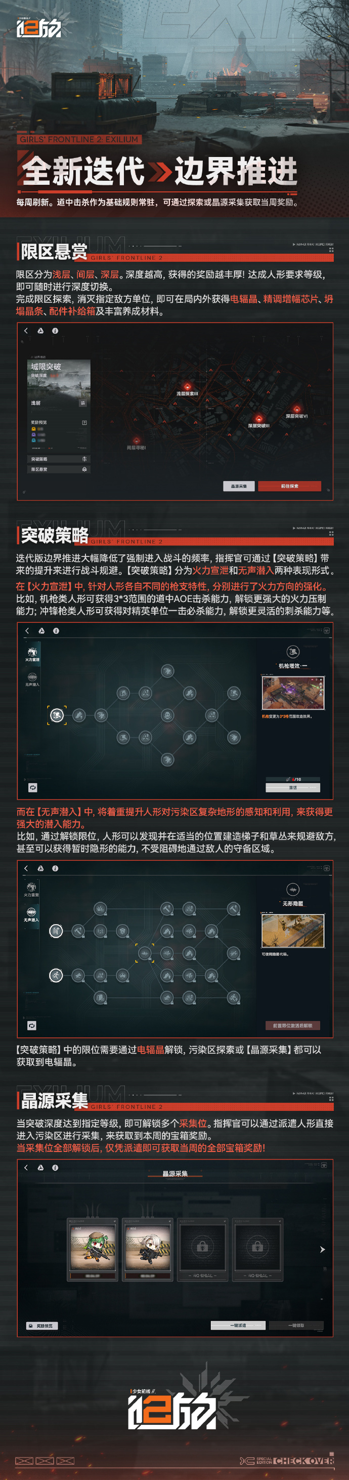 《少女前线2：追放》迭代版【边界推进】玩法即将上线，将以道中击杀作为基础规则常驻